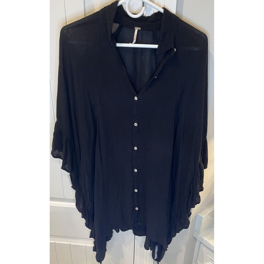 Women's Free People Endless Summer Love Button Down Oversized Tunic - Size ML